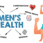 Men's health awareness illustration featuring father and son.